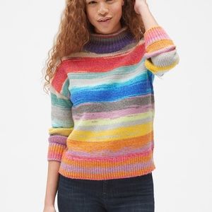 GAP Crazy Stripe Mockneck Sweater M/L